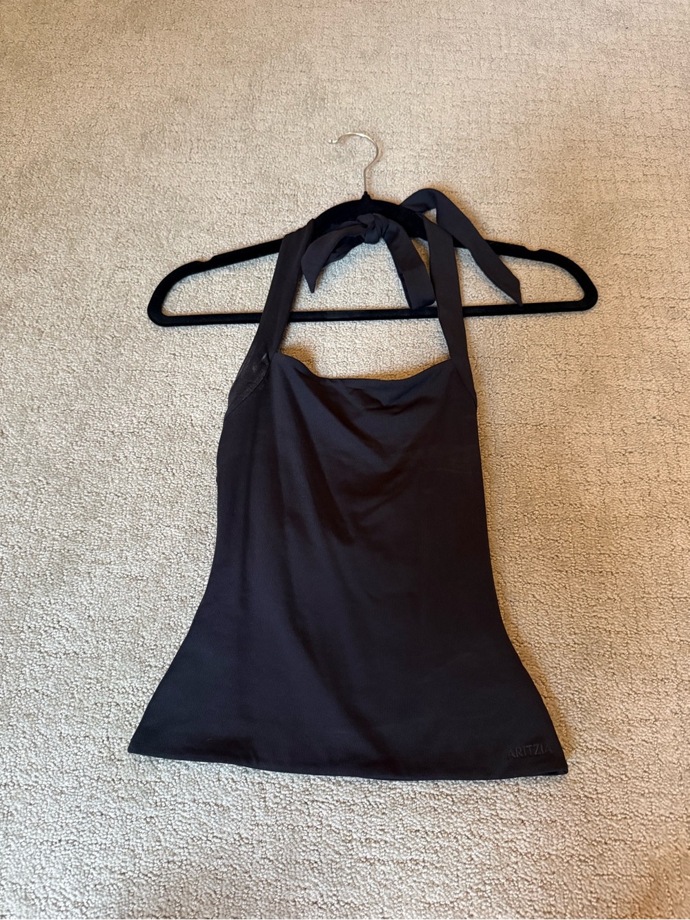 Aritzia Black Halter Tie Tank Top NEVER WORN